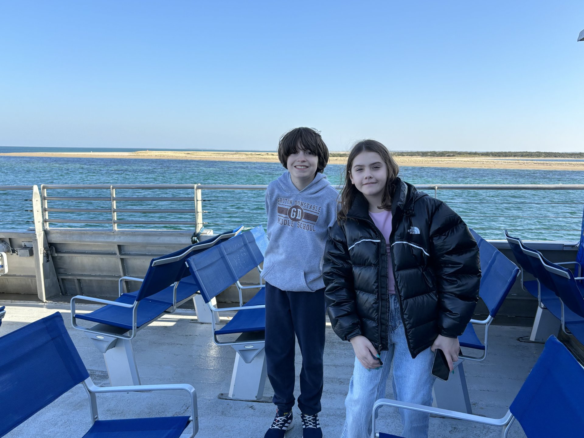 Students on the ferry to Nantucket